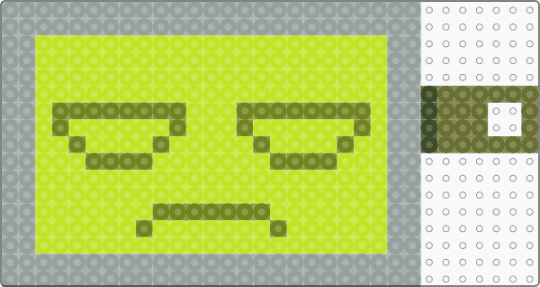 D.O.M zipped up head ver 2 - character, dom, gray, green, head, indie show, robot, tv head, villain, zipped up