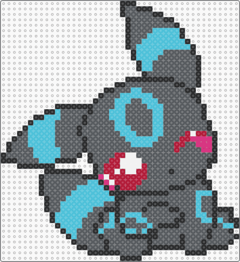 Shiny Umbreon - gray,light blue