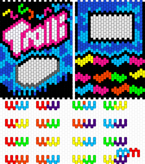 trolli bag remix wip - blue, light blue, pink