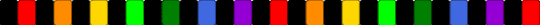 Rainbow and black bracelet!! - black,red,green