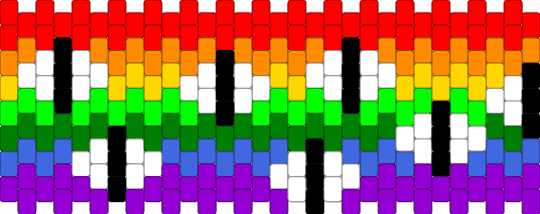 Rainbow cuff with eyes 👁️👄👁️ - red,green,purple