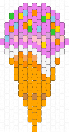Modified ice cream - pink,orange