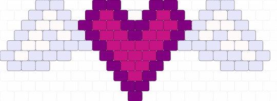 Heart wing - pink,white