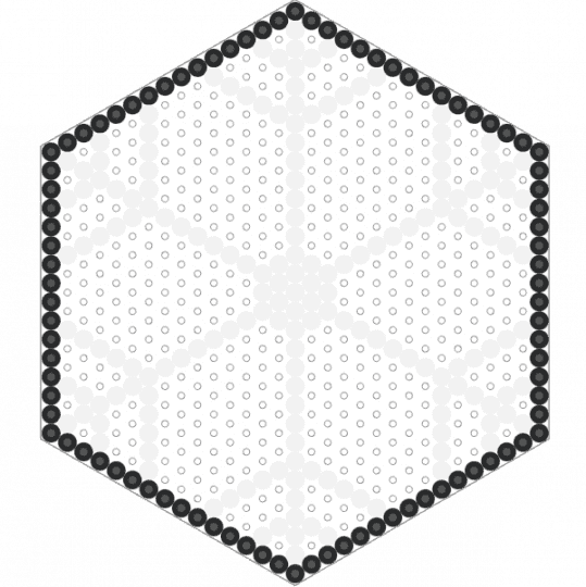Slowflake in a hexagon shape! - black, white