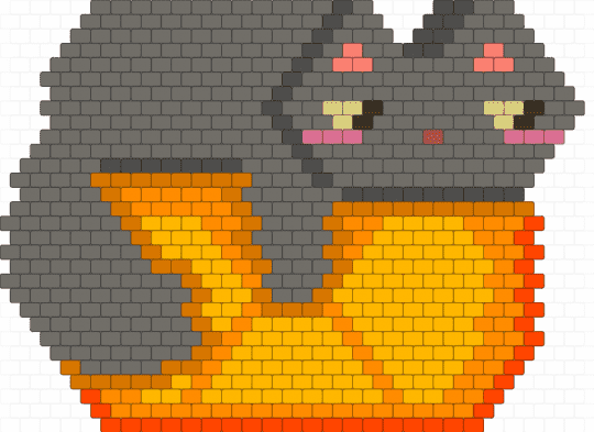 Cat on orange - gray,orange,cat