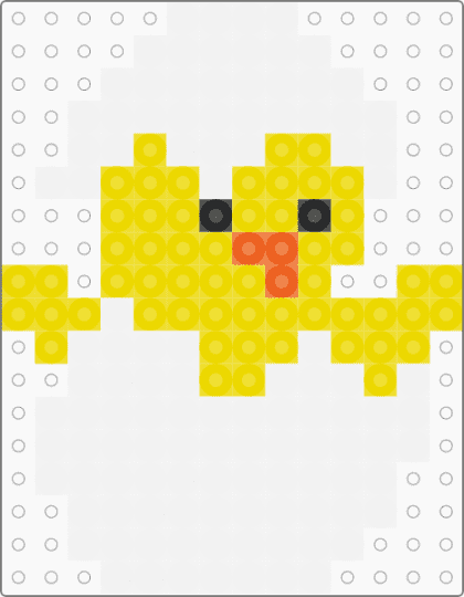 Chick-in-egg - white,yellow