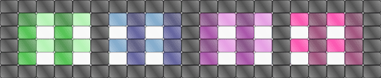 checkered cuff - black,green,purple,pink