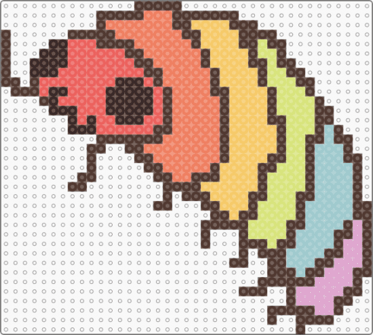 Rainbow Roly Poly - brown,yellow