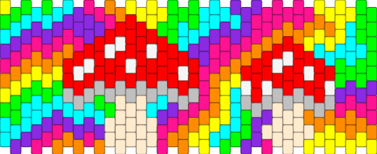 Trippy mushrooms - purple,red,beige,colorful