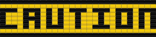 caution tape peyote - black,yellow