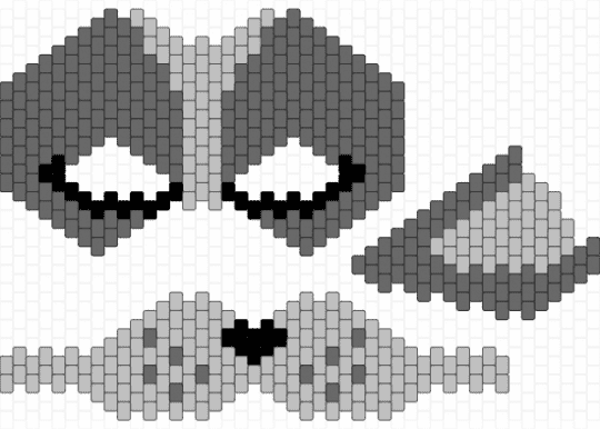 puppy mask 3 - gray,beige