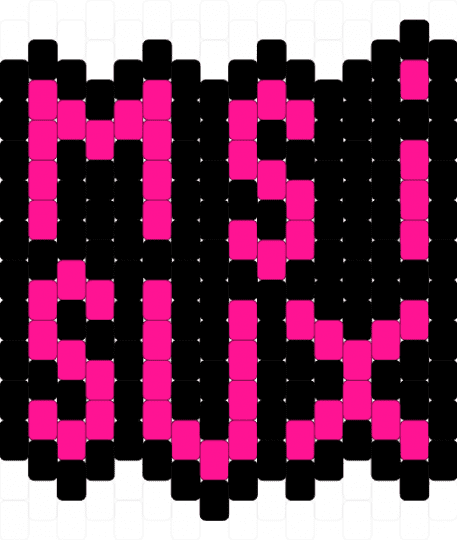 Msi sux pony bead charm pattern - black,pink