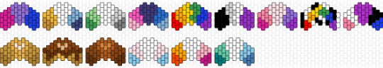 Pride Croissants - colorful, croissant, flag, food, lgbtqia, orange, pink, pride, pride month, purple, queer, rainbow