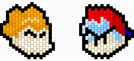 FNF charms Pico and Bf - orange,red,light blue,beige,pico,bf,fnf,character,charm,friday night funkin,game,videogame