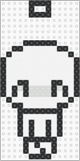 Character perler template - black, character, chibi, oc, perler, white
