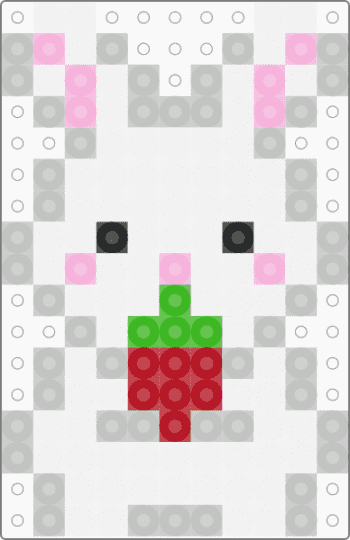 Strawberry Bunny - white,beige,strawberry,bunny,rabbit,easter,spring