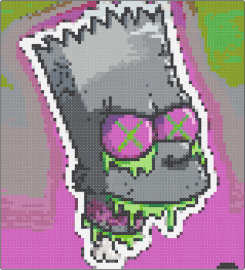 Zombie Bart - bart simpson,zombie,undead,character,spooky,halloween,horror,tv show,animation,g