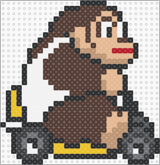 Mario Kart Donkey Kong (Sideways) - beige, brown, donkeykong, fantasy, gaming, mariokart, supermario