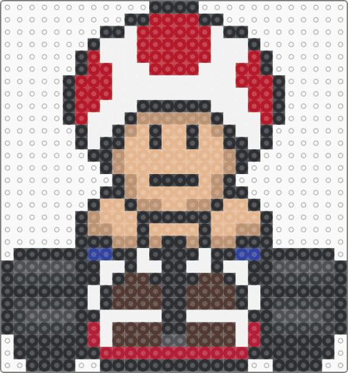 Mario Kart Toad (Front) - black,brown,red,beige,supermario,mariokart,fantasy,gaming,toad