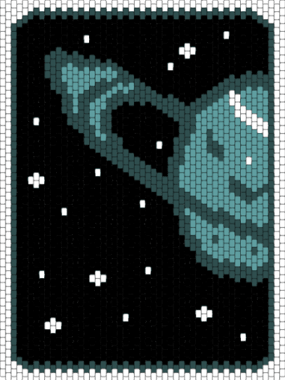 Jupiter Pattern - black,gray,teal