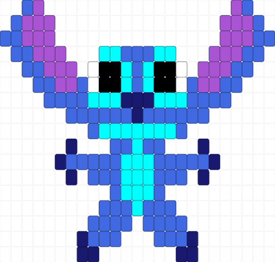 Stitch charm - blue, charm, disney, kandi, kandi charm, ladder stitch, lilo stitch, stitch, stitch charm