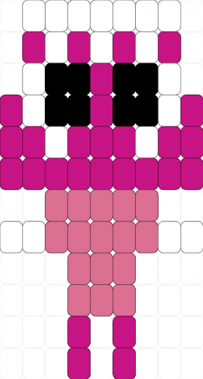 Brightney Charm - pink,white,brightney,dandys world,brightney dandys world,charm,kandi,kandi charm,ladder stitch,easy