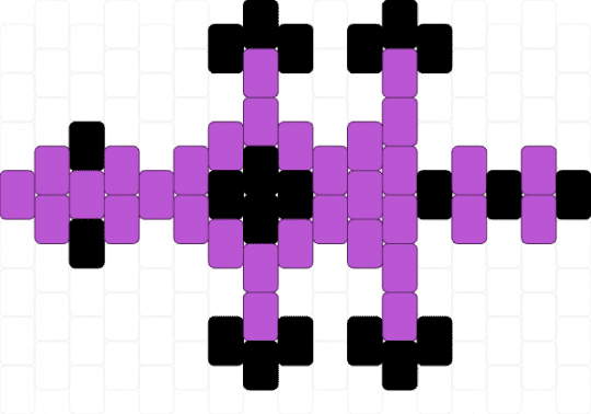 smol lizard - purple/black - pink,black,lizard,easy,animal,purple