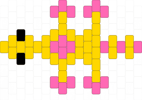 smol lizard - yellow/pink - yellow,pink,lizard,easy,animal