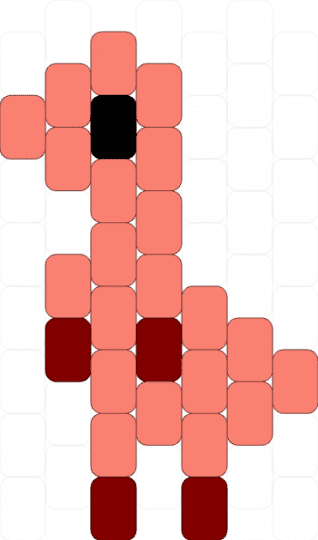 smol dino - red - orange,red,dinosaur