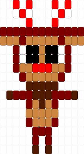 Rudie Charm - brown,orange,rudie,dandys world,rudie dandys world,rudie charm,charm,kandi charm,ladder stitch,easy