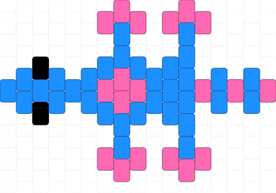 smol lizard - blue/pink - light blue,pink,lizard,easy,animal,blue