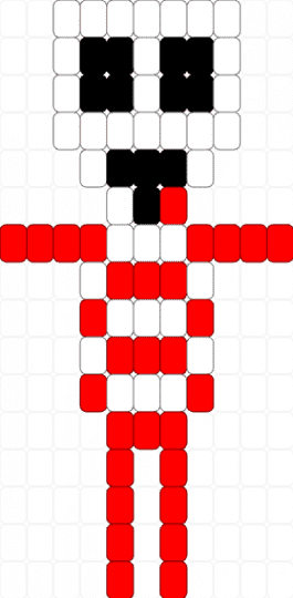 Gangle Charm - white,red,gangle,tadc,the amazing digital circus,gangle tadc,easy,charm,gangle charm,tadc charm