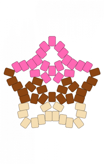 Neopolitan Star!!! - pink, red