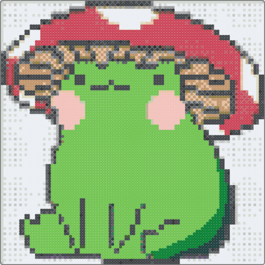 Froggy - beige,red,green