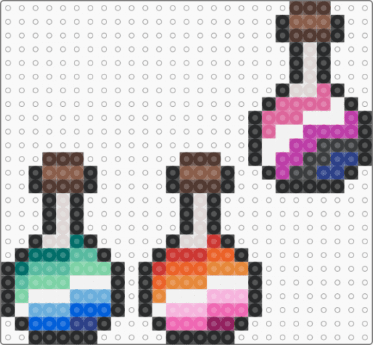 Pride bottles - black,beige,pink,colorful