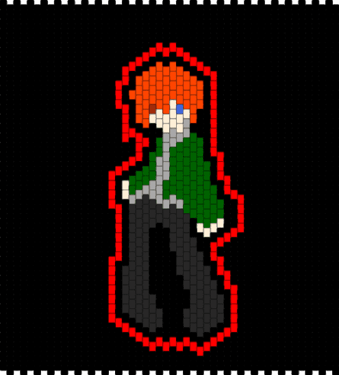 15! Chuuya bag pannel (BSD) - black, green, red