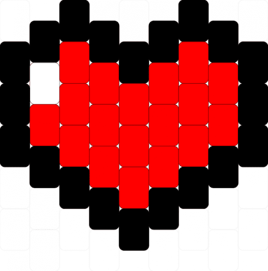 Minecraft Heart - red