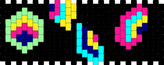 Lil abstraction cuff atempt - black,pink,teal,colorful,tadc