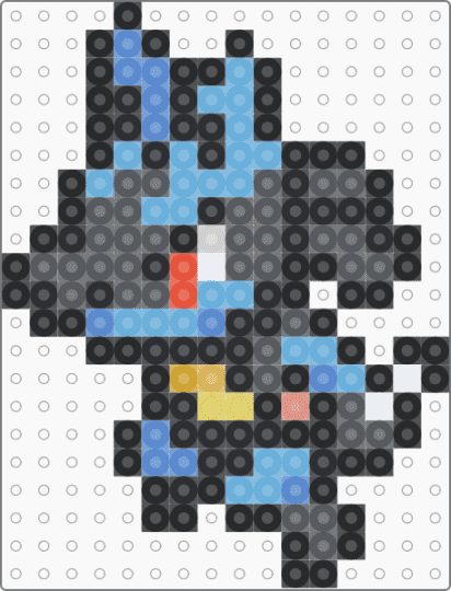 Lucario - black,gray,blue,light blue