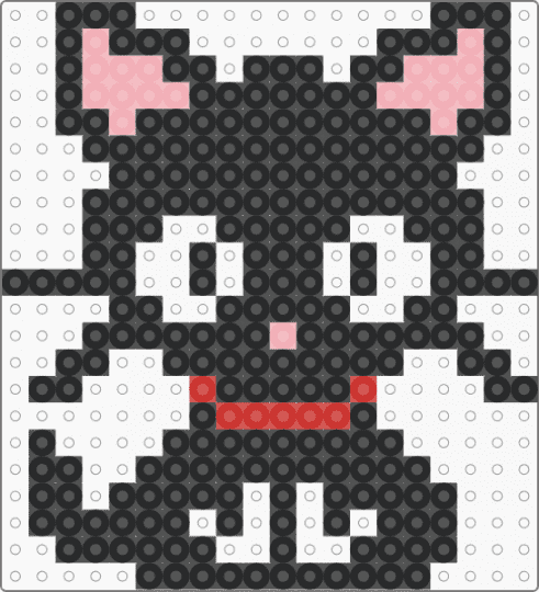 cat - beige, black, cat, red, sanrio