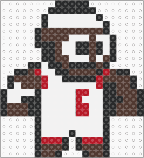 Miami Heat LeBron Perler Beads :) - brown