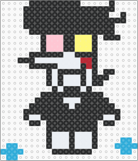 spamton Jr. - black,white,yellow,colorful
