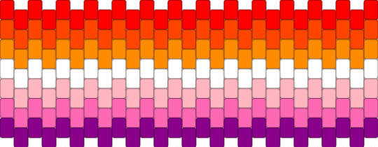 Lesbian flag Kandi cuff - red,pink