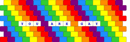 You are gay medkit side - pink,light blue,orange,colorful