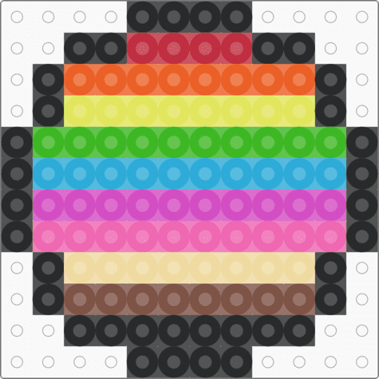 bagees rainbow pin - green,light blue,pink