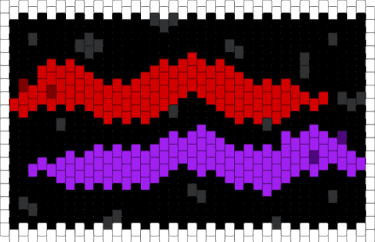 Worm Off The String Panel - black,red,purple