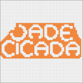 Jade Cicada - jade cicada,dj,edm,music,lettering,brand,iconography,orange