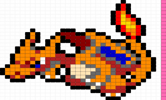 Pokémon charmander - orange,red,gray