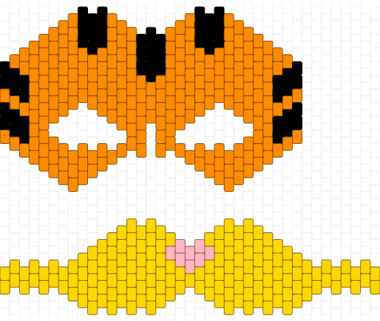 Garfield Mask and Mouth - orange,yellow