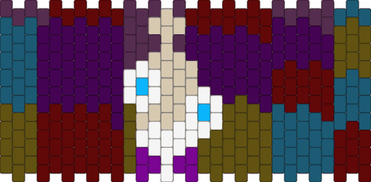 kinger in his pillow fort (cuff) - brown,purple,tan,blue